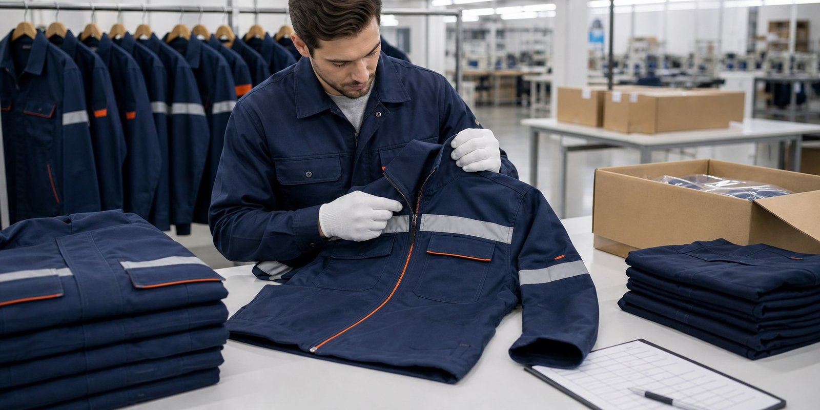 Industrial fabric selection for workwear customization