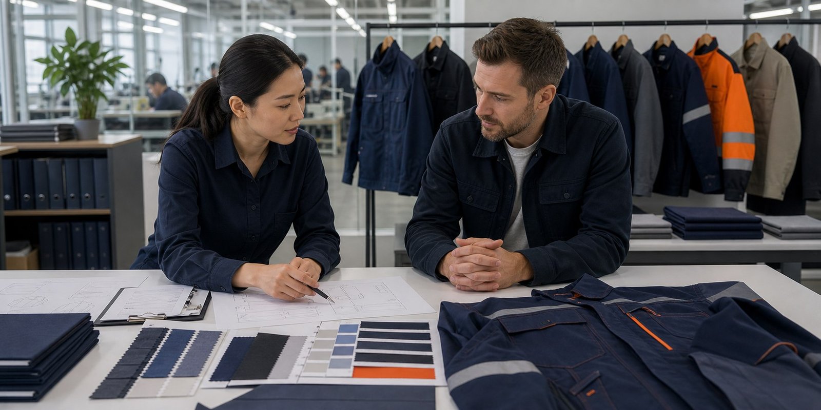Industrial workwear drawing development