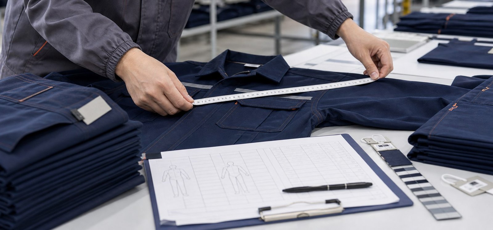 Custom workwear concept and sample planning